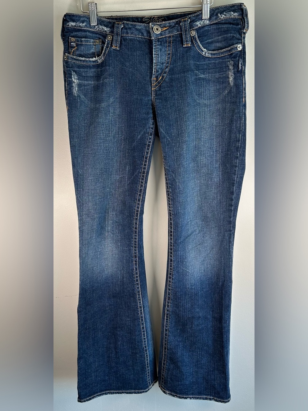 Vintage Silver Jeans Women’s Jeans 31x33 SPUR Bootcut Blue Denim 90s Stretch